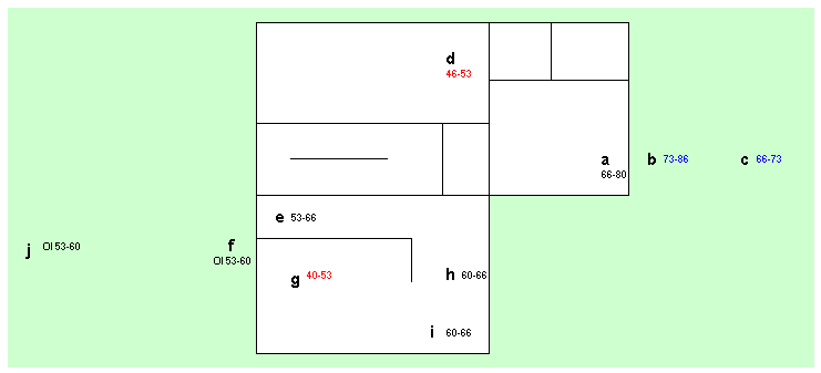 map showing downstairs wireless signal power with the 3CRWDR101A-75 (3 KB)