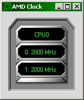 AMD Clock showing 2000 MHz