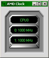 AMD Clock showing 1000 MHz