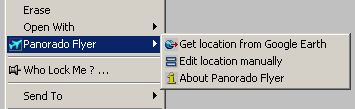 Panorado Flyer Explorer context menu (8k)