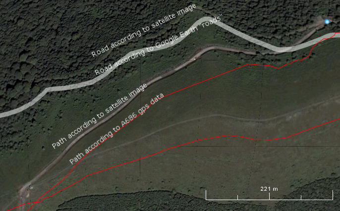 Google Earth image is not aligned with gps data