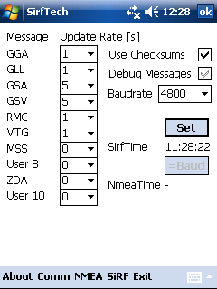 SirfTech Switch to NMEA Protocol